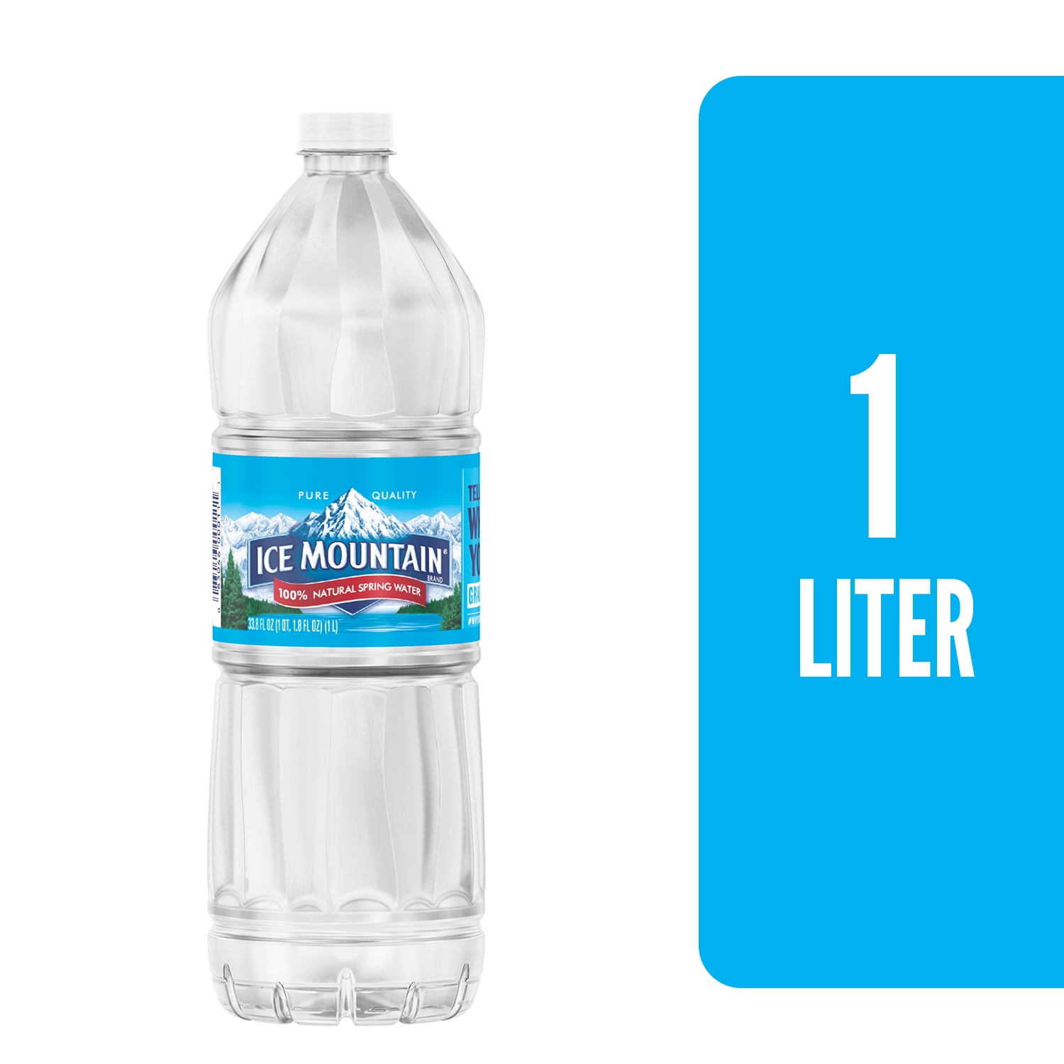 ICE MOUNTAIN Brand 100% Natural Spring Water, 33.8-ounce ...