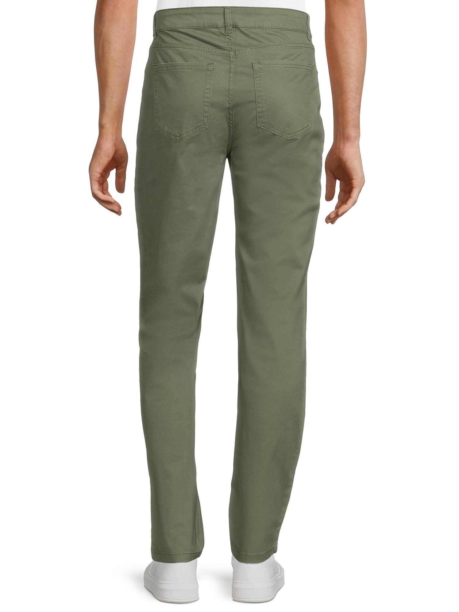 George Men’s and Big Men’s Premium 5 Pocket Garment Washed Pants, Sizes 29-44