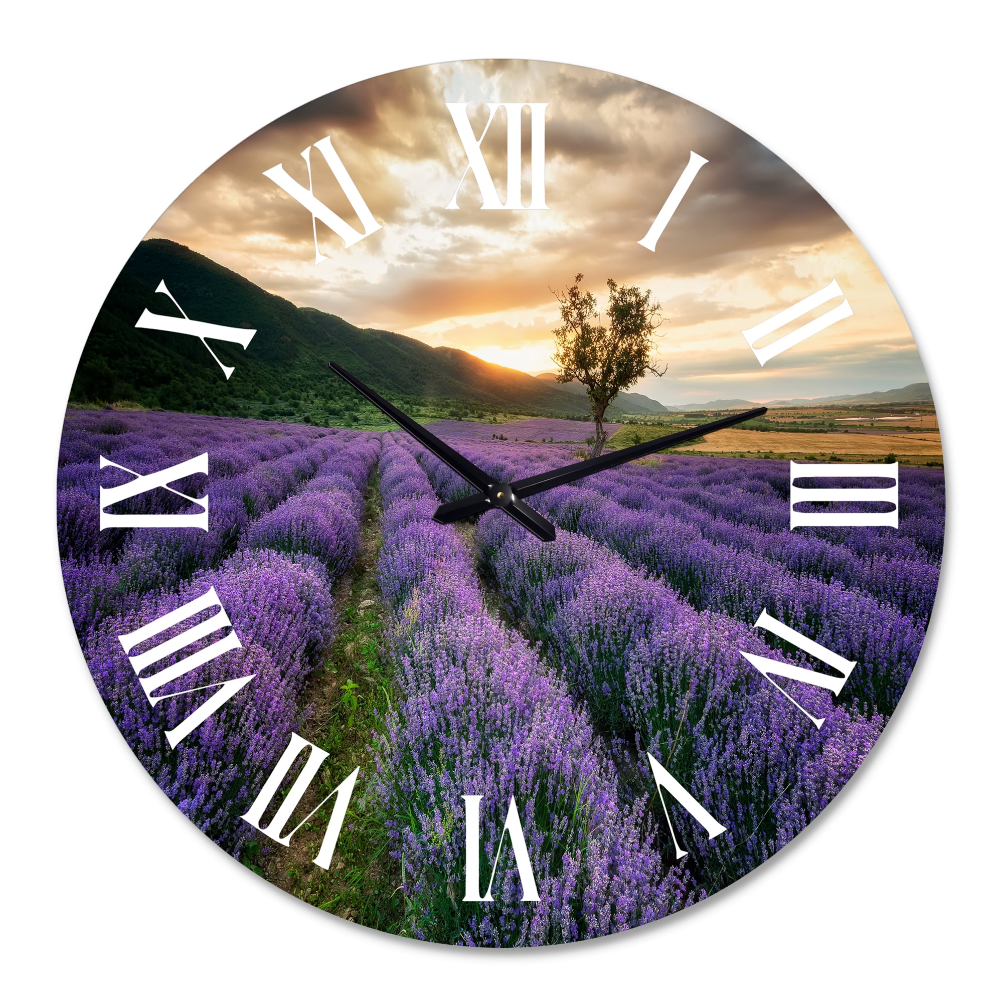 Designart 1 in Quartz Farmhouse Wall Clock