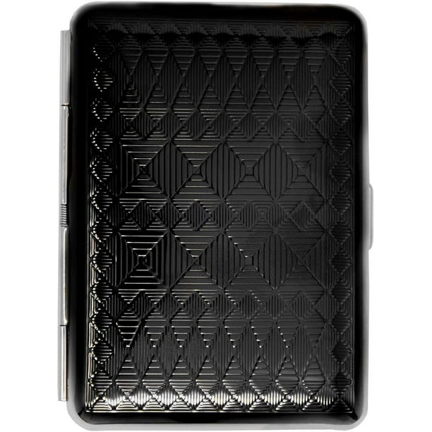 Victorian Scroll Pattern MetalPlated Cigarette Case With Elastic Bands