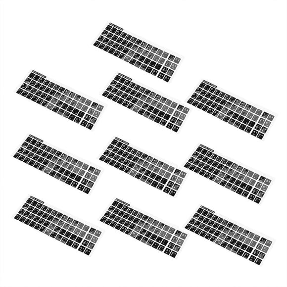 10X White Letters Arabic English Keyboard Sticker Decal Black for Laptop PC