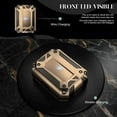 thumbnail image 4 of Dteck for AirPods 3rd Generation (2021) Case, Hybrid Protective Case with Carabiner, Shockproof Cover with Keychain for Airpod 3 Wireless Charging Case Accessories [Front LED Visible], gold, 4 of 7