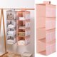 thumbnail image 3 of Organizador de armario colgante plegable Sunnimix estantes de almacenamiento Rosado 22x30x80cm, 3 of 8