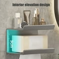 thumbnail image 4 of Xuniizn storage rack Bathroom Tissue Stand Bathroom Mobile Phone Rack Roll Paper Rack No Punching Toiletries Storage Rack, 4 of 6