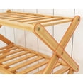 thumbnail image 3 of 3-Layer Shoe Place, Folding Shoe Place In Bamboo, Suitable for Home, Living Room, Balcony 40 Cm Length, 3 of 5