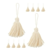 ELAYARD 10pcs Beige Tassels for Home Decoration Small Pendant Accessories