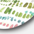 thumbnail image 2 of Designart 'Mixed Green Geometric Pattern II' Geometric Metal Circle Wall Art, 2 of 3