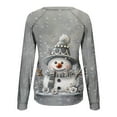 thumbnail image 7 of AGWOLF Women's Christmas Sweatshirts Crewneck Cute Snowman Graphic Tops Plus Size Long Sleeve Xmas Pullover Casual Festive Shirts, 7 of 7