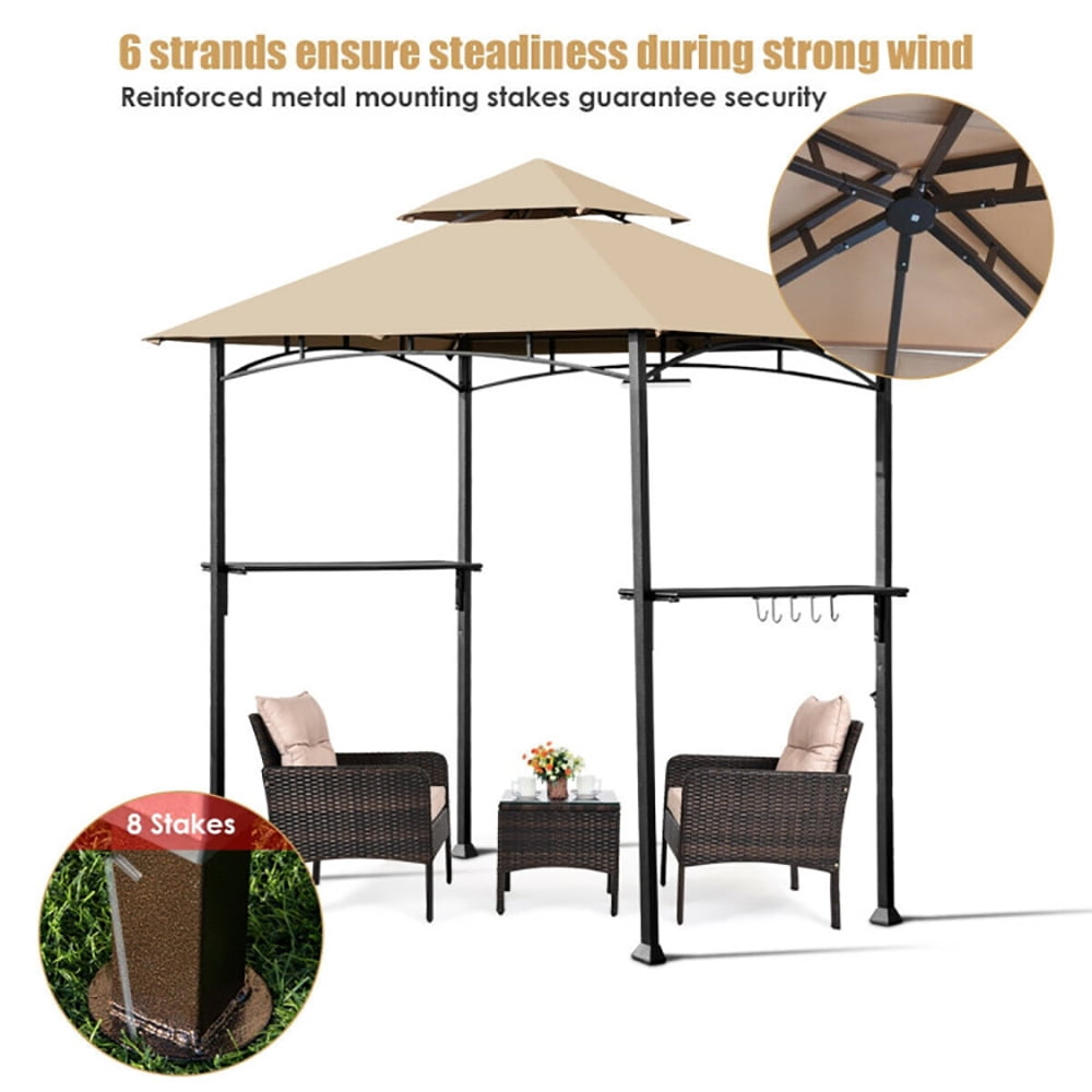 Aimee Lii 8' x 5' Outdoor Patio Barbecue Grill Gazebo, Backyard Canopy Gazebo Aimee Lii 8' x 5' Outdoor Patio Barbecue Grill Gazebo, Backyard Canopy Gazebo