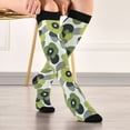 thumbnail image 5 of FORMRS Womens Knee High Socks Casual Long Thick Travel Daily Wear, 1 Pair, Gray Floral, 5 of 6