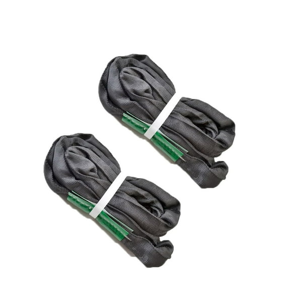Black Spanset Round Slings 2-Pack for Aerial Hoop Rigging safety rated nylon sling for Yoga Hammock Aerial Silks Wrap Over Tree Limbs or Beams 1.5M / 4'11"FT