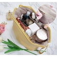 thumbnail image 6 of Makeup Bag, Large Capacity Travel Cosmetic Bag, PU Leather Zipper Pouch Toiletry Organizer for Travel, Business Trips and Daily Use (Yellow, XL), 6 of 6