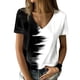 thumbnail image 2 of Tops Para Mujer Blusa Casual Elegante Camiseta Con Estampado de Manga Corta Con Cuello en V de Moda Odeerbi  ODB162595, 2 of 8