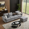 thumbnail image 3 of Soscana Oversized Sectional Sofa with Storage Ottoman,4 Seat L Shaped Couch with Coffee Table,Modern Living Room Seating Furniture for Living Room,Apartment,Office, 3 of 8