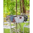 thumbnail image 3 of Fsddascl Farmhouse Christmas Outdoor Tablecloth - 54 Inch Round Dining Table Cover, Snowman Xmas Tree Truck Snowflake Waterproof Outdoor Table Cloth with Umbrella Hole & Zipper for Picnic/Patio, 3 of 7
