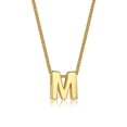 thumbnail image 1 of Gold Initial Necklace 925 Sterling Silver 18K Gold Plated Custom Letter Pendant 26 Alphabet A-Z Necklace for Men Women 18" Chain, 1 of 5
