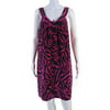 Pre-owned|Marc By Marc Jacobs Womens Sleeveless V Neck Abstract Dress Pink Gray Medium