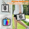 thumbnail image 6 of XYX For iPad 11th 2025/iPad 10th 2022 Case 10.9 inch, 360 Rotating Hand Grip, Shoulder Strap, Heavy Duty Drop Protection, Transparent, 6 of 7
