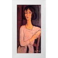 thumbnail image 1 of Modigliani, Amedeo 14x24 White Modern Wood Framed Museum Art Print Titled - Marguerite-Seated, 1916, 1 of 4
