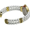 thumbnail image 5 of Blekon Collections Japanese Quartz Women's 21mm Case Elegant Pearl Beads Cuff Bangle Watch, 5 of 5