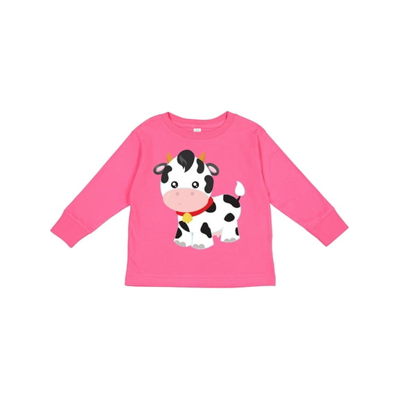Inktastic Cute Cow, Baby Cow, Little Cow, Farm Animal Boys or Girls Long Sleeve Toddler T-Shirt
