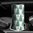 thumbnail image 3 of 20oz Green Christmas Tree Pattern Skinny Tumblers Stainless Steel Tumbler with Lid and Straw,Vacuum Insulated Double Wall Travel Tumbler Cups with Cleaning Brush for Coffee,Tea, 3 of 6