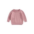 thumbnail image 1 of xiaxaixu Pull pour Bébé, Manches Longues Col Rond Solide Hiver Chaud Pull Tricoté Vêtements pour Filles Garçons, 1 of 8