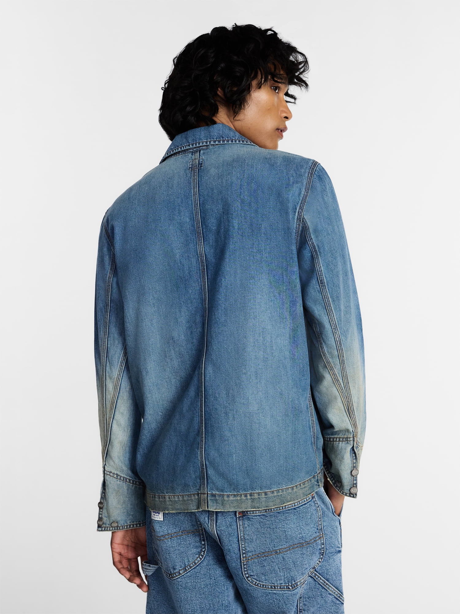 Kacey Lee Men's Denim Chore Jacket, Sizes S-2XL