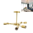 thumbnail image 4 of Modern Sputnik Chandelier, 6 Light Semi Flush Mount Ceiling Light E27 E26 Middle Base  For Hotels For Living Rooms, 4 of 8