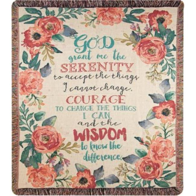 Manual Woodworkers /& Weavers Tapestry Throw 50 x 60 Serenity Prayer