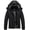 Black, variant on Women's Heavyweight Winter Parka with Plush Fleece Lining & Quilted Insulation Windproof Hooded Outdoor Coat Black XX-Large
