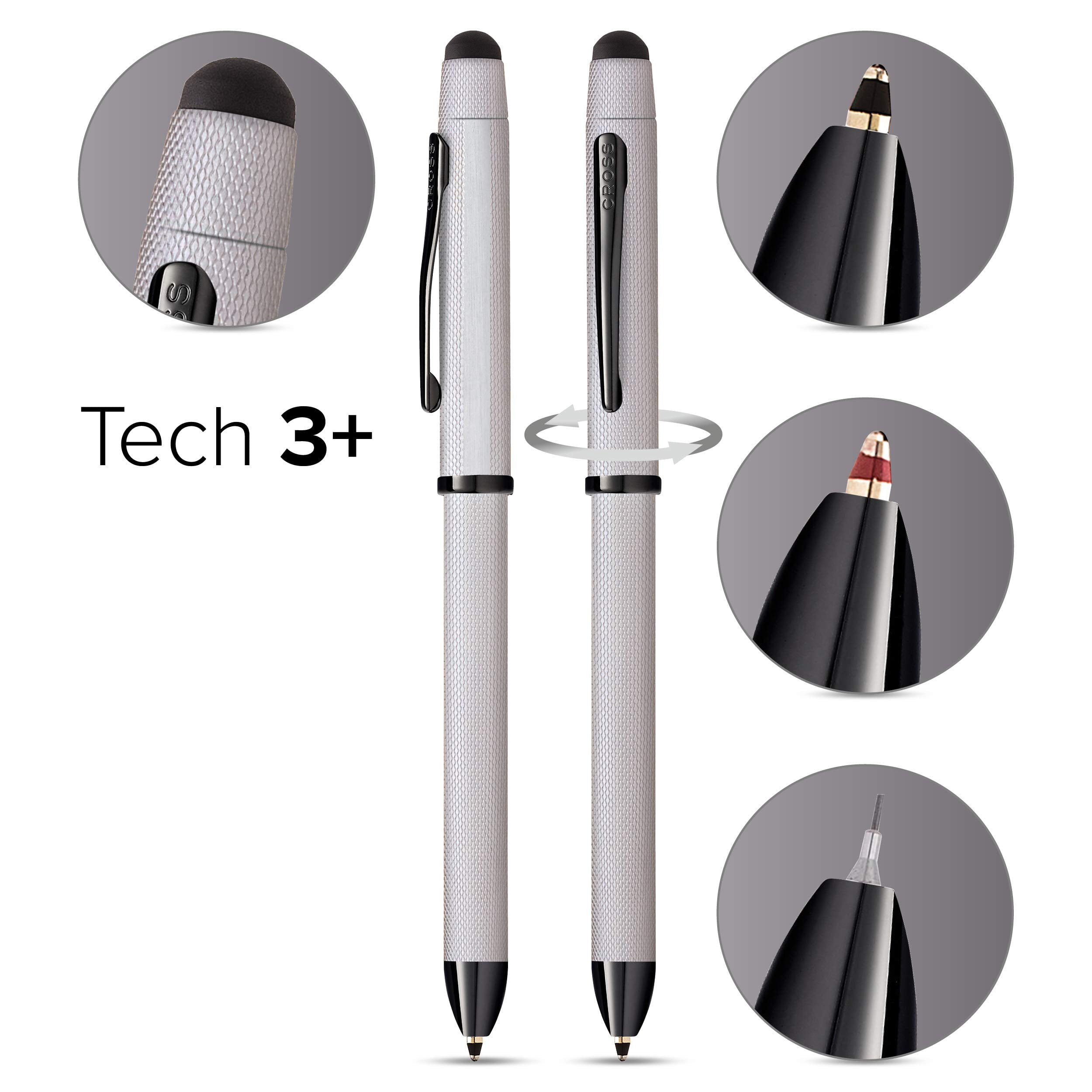 Cross Tech3+ Brushed Chrome PVD Multifunction Pen