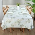 thumbnail image 5 of STATINT 55 in. W x 78 in. L Vinyl Tablecloth Cottage Style Light Green Leaf Branch Waterproof Tablecloth, 5 of 5