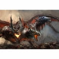 thumbnail image 4 of IDEA4WALL 4pcs Dark Evil Dragon Peel and Stick Wallpaper Removable Wall Murals Large Wall Stickers for Home Decoration, 66"x24", 4 of 5