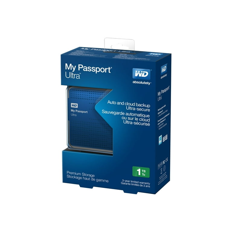 WD My Passport 外付けHDD (1TB 、ブルー) WD My Passport 外付けHDD (1TB 、ブルー) 1TB Black My