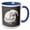 Blue/White, variant on 3drose, Love Lop Rabbit Distressed, 11oz Two-tone Red Mug