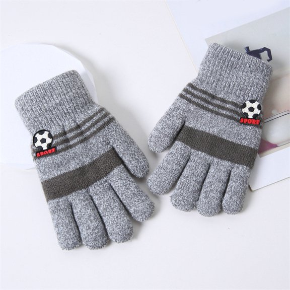 Dyfzdhu Kid Winter Gloves Children Stretchy Warm Gloves Boys Or Girls Knit Gloves