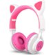 thumbnail image 3 of Auriculares Bluetooth Riwbox CT-7 inalámbricos plegables con luces LED Blanco y Rosa, 3 of 3