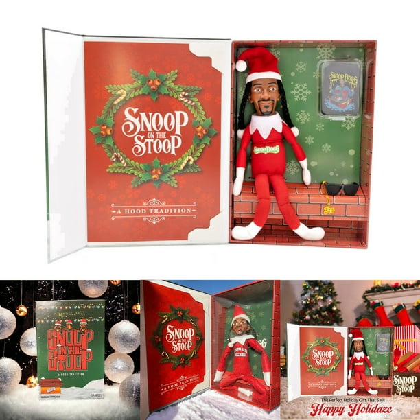 Snoop Dogg Snoop on A Stoop 2024 Christmas Elf Doll, Aoruie 12