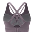 thumbnail image 4 of KHONTS,Women's Sports Bras Criss-Cross Back Padded Strappy Sports Bras Support Yoga Bralettes Purple S, 4 of 5