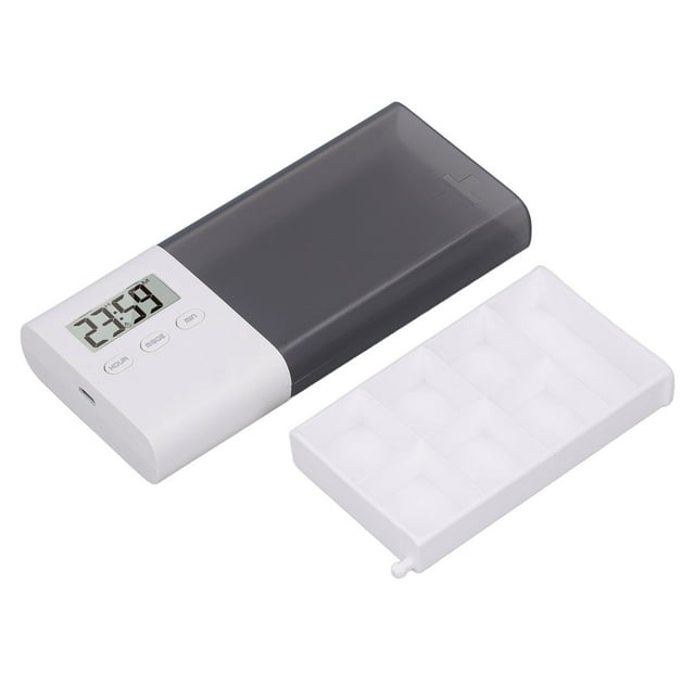 Caja de medicina digital ANGGREK con alarma 5 juegos de alarma vibración recargable por USB