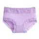 thumbnail image 1 of Gibobby Panty sexy Ajuste Ropa interior cintura alta con dobladillo encaje para mujer, talla grande, algodón, , transpirable （Morado， XXL), 1 of 3