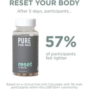 Pure for Men Detox Supplement, Reset | Promotes Digestive & Gut Health, Helps Remove Toxins & Supports Immune System, Colon Cleanse | 30 Capsules