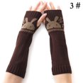 thumbnail image 4 of Winter Arm Sleeves Rabbit Cute Elastic Unisex Thumb Hole Arm Warmers Arm Covers, 4 of 10