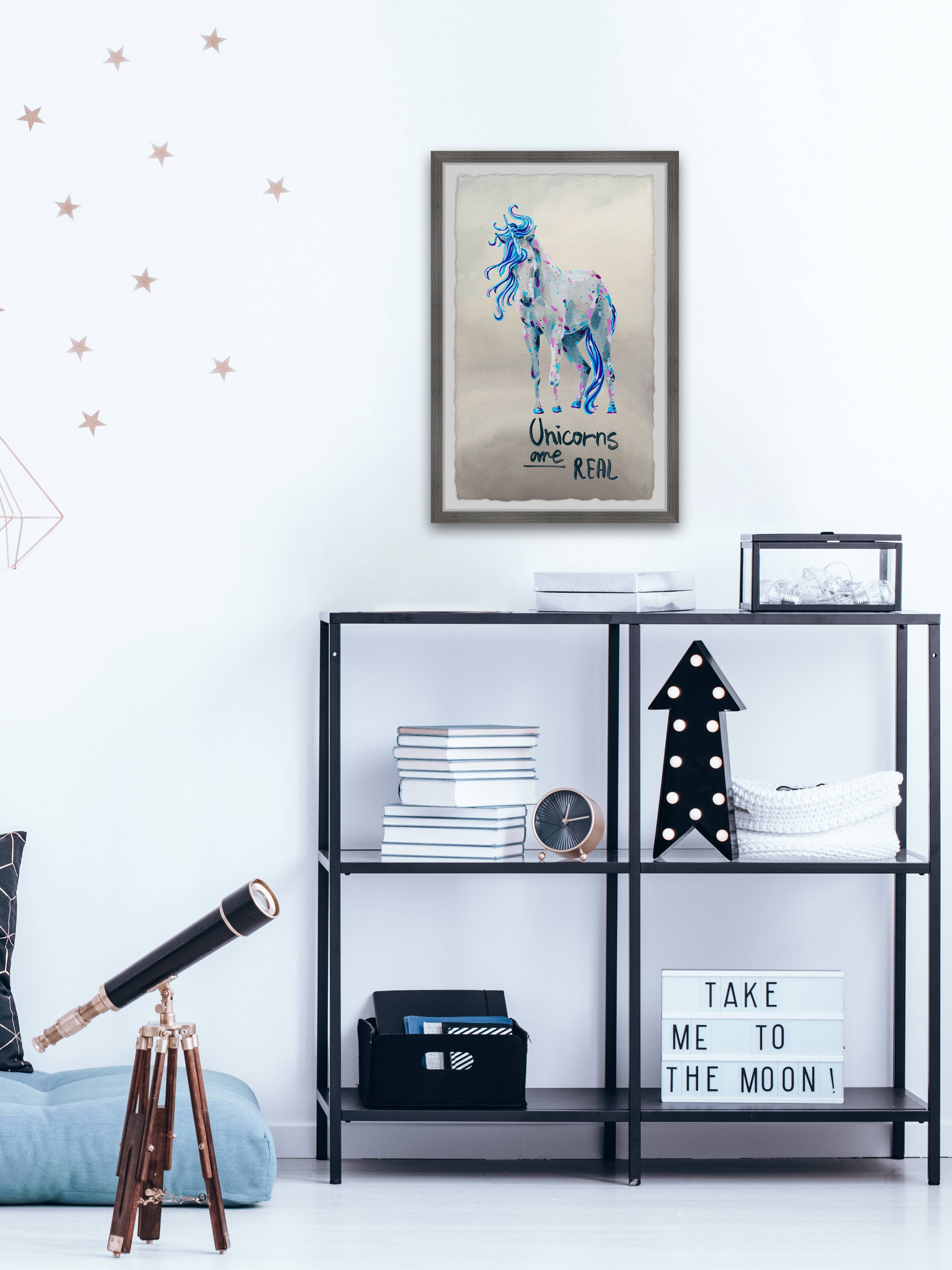 Marmont Hill Magical Unicorns Are Real Framed Wall Art