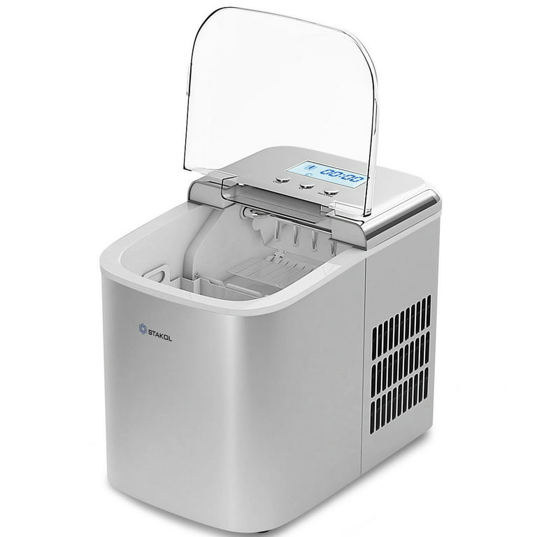 STAKOL Stainless Steel Ice Maker Countertop 26LBS/24H LCD Display W/Scoop  Portable New, 14.5'' x 10'' x 12'' - Kroger