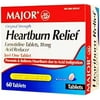 Major Pharmaceuticals Major Heartburn Relief TABS FAMOTIDINE-10 MG Pink 60 Tablets UPC 309045529522