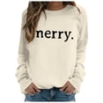 thumbnail image 5 of WEAIXIMIUNG Sweat-Shirt pour Enseignant Grande Taille Manches Longues Col Rond Imprimé de Noël Léger Hoodie, 5 of 5