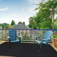 thumbnail image 6 of 12' x 18' Soft and Durable Ribbed Pattern Indoor/Outdoor Area Rugs Lightweight and Flexible for Easy Cleaning and Transport. 100% PET Fiber (Color: Black Ice), 6 of 7