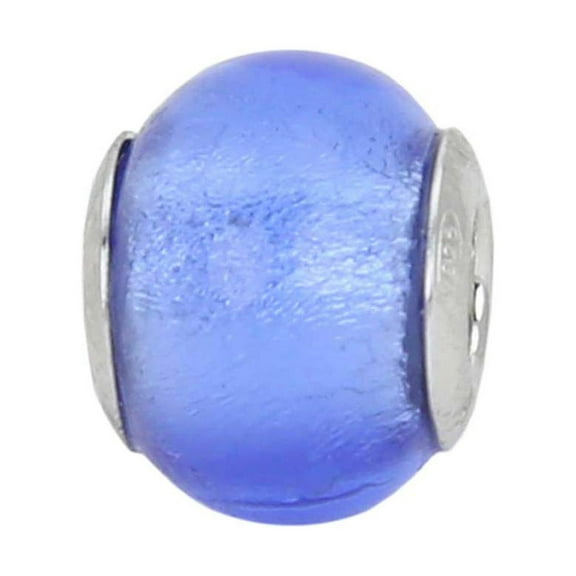 GlassOfVenice Murano Glass Sterling Silver Blue Charm Bead